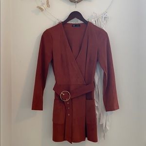 Zara suede dress.